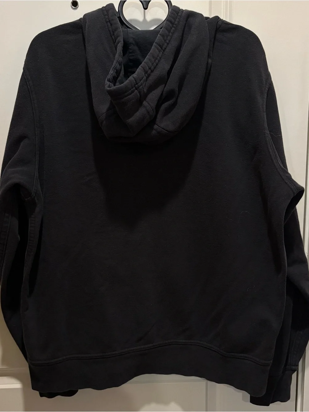 The North Face Black Crewneck Hoodie with White Logo